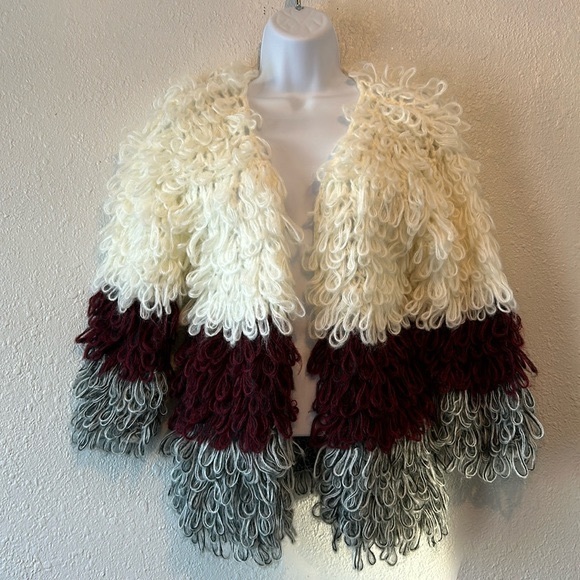 Chelsea & Violet Jackets & Blazers - Rockabilly 70s 90s Grunge Large Knit Loop Chelsea & Violet Open Front Jacket